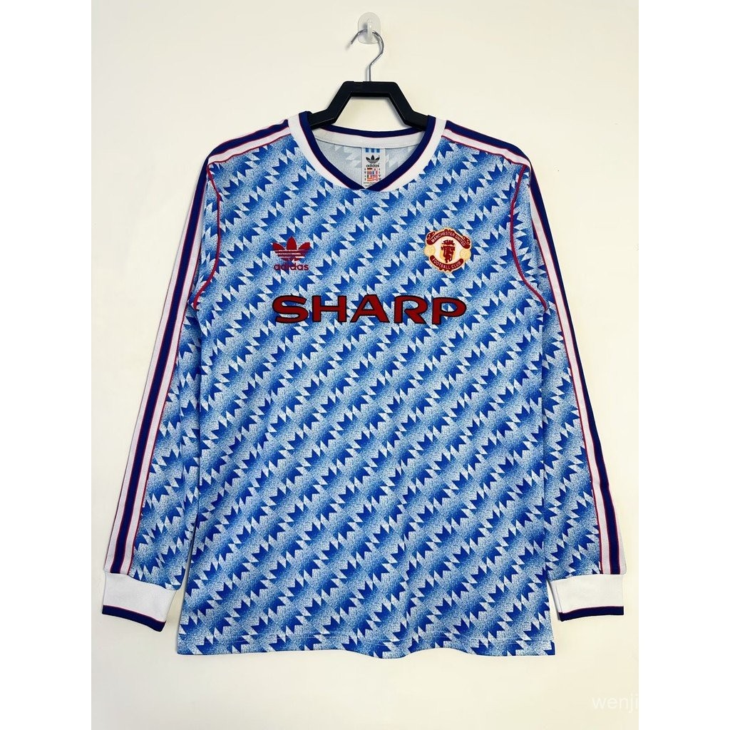 1990/92 Manchester United Away Retro Jersey, AAA Premium Jersey, เสื้อแขนยาวฟุตบอล