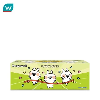 Watsons วัตสัน กระดาษทิชชูกล่อง (Usagyuuu) หนา3ชั้น x 100แผ่น.ขอสงวนสิทธิ์ในการเลือกลายสินค้า