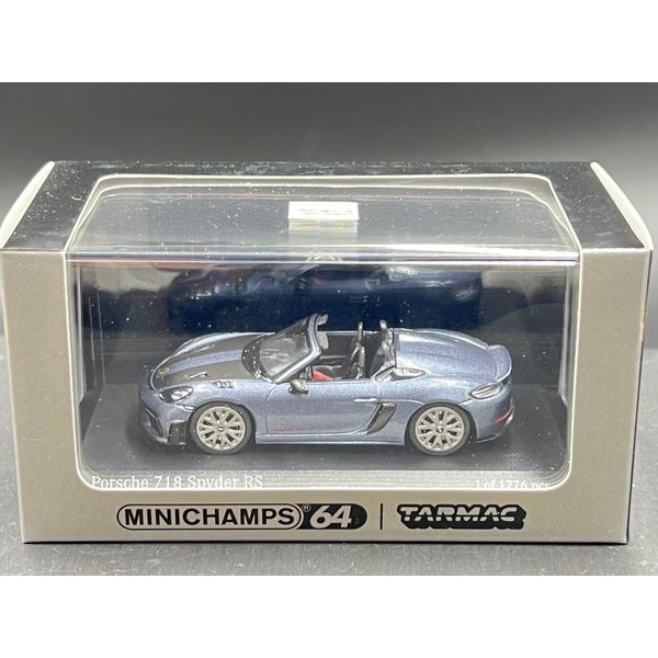 MINICHAMPS x Tarmac Works 1/64 Porsche 718 Spyder RS Vanadium Grey Metalli