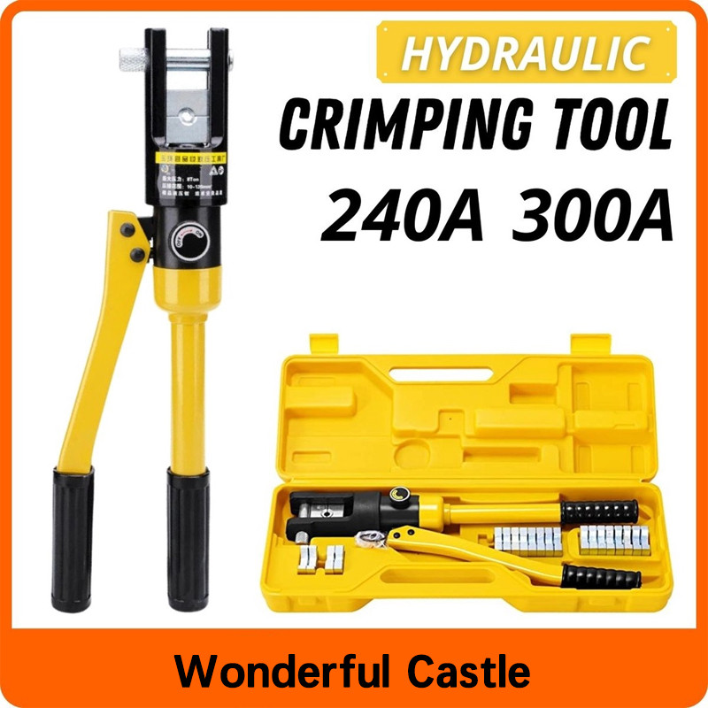 YQK-240 / YQK-300 Hand Hydraulic Crimping Tool Cable Lug Plier Compression Clamp