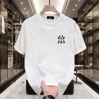 เสื้อยืด เสื้อยืดแขนสั้น Cotton 100% ใส่สบาย เสื้อยืดโอเวอร์ไซส์ พิมพ์ลาย "DIR NY" สวมใส่สบาย สไตล์ถนน