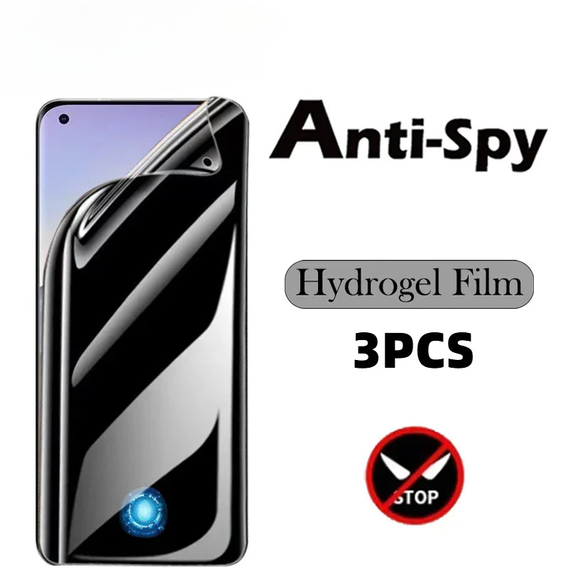 VivoY300 Y300Pro Y300GT Y300 + 3 ชิ้น 800D Anti Spy ความเป็นส่วนตัวฟิล์ม Hydrogel นุ่มสําหรับ vivo Y
