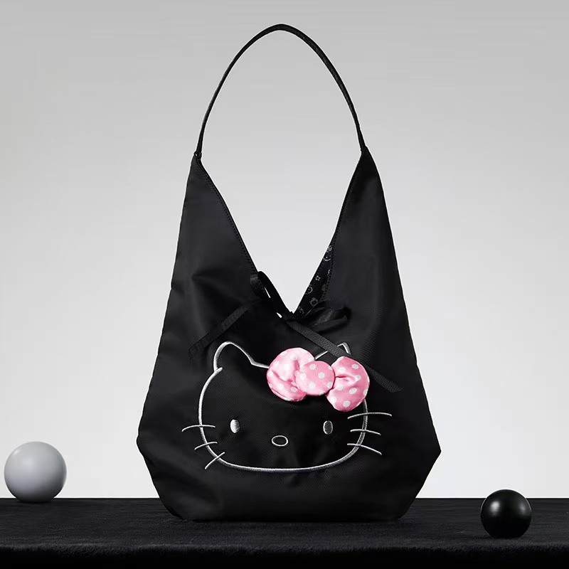 Miniso HelloKitty Black White Classic Casual Shoulder Bag