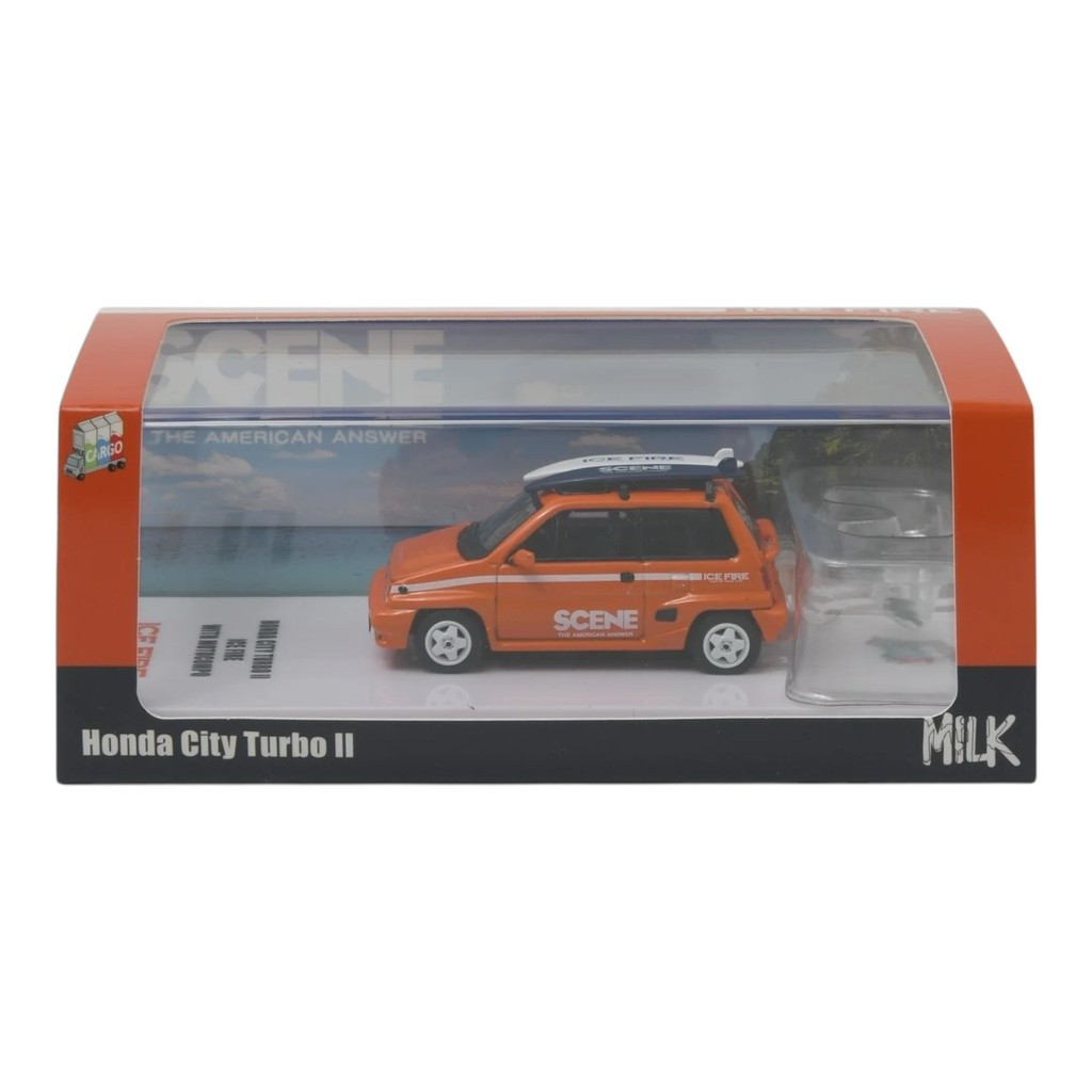 INNO64 x Scene by Ice Fire 1:64 Honda City Turbo II w/ Motocompo Limited Edition Set