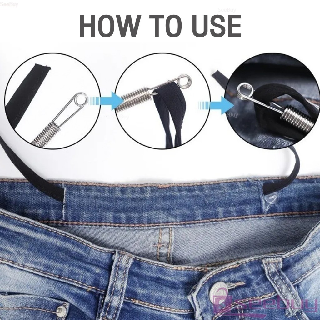 SUY สปริงเข็มร้อยยางยืด เข็มร้อย  คลิปตะขอกลึงเชือก ดึงยางขอบกางเกง Rope Threading Tool - รูปที่ 6