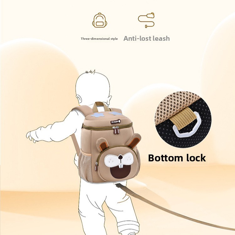 กระเป๋าเป้สะพายหลังเด็กใหม่สําหรับโรงเรียนอนุบาล-กระเป๋านักเรียนวัสดุดําน้ําขนาดเล็กน้ําหนักเบาการ์ตูนน่ารักเด็กวัยหัดเดิน เป้ (3-6 ปี)