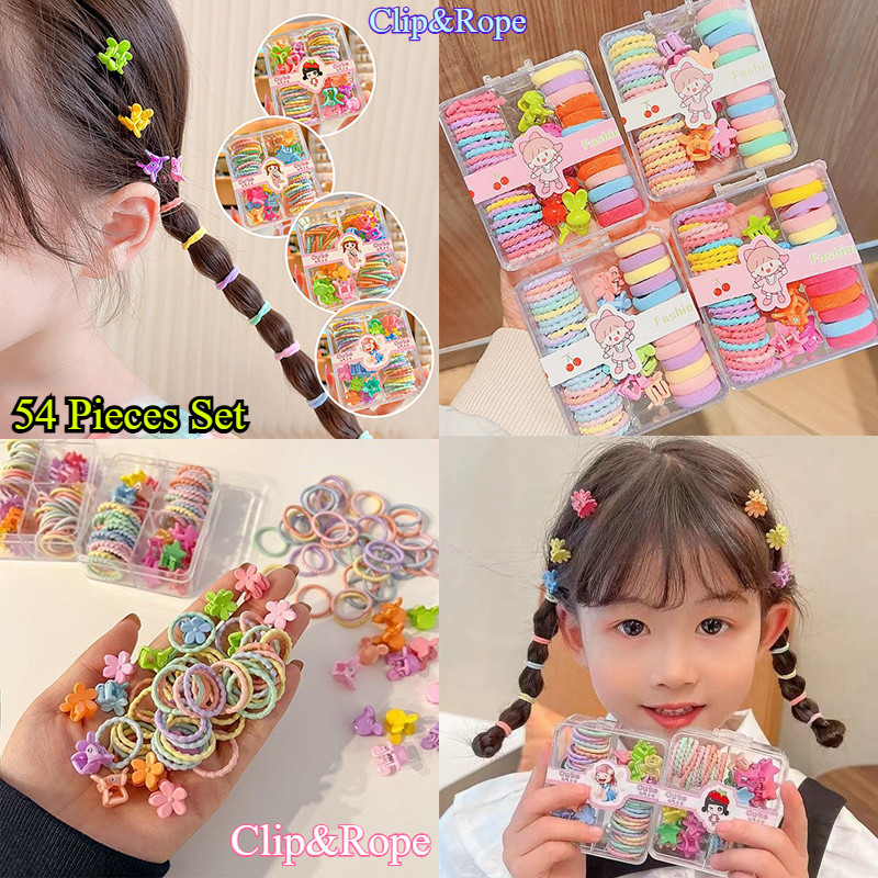 50รูปแบบผูกผมเด็กถักเปียยางรัดผมเด็กชุดเชือกผมเด็กเครื่องประดับผม