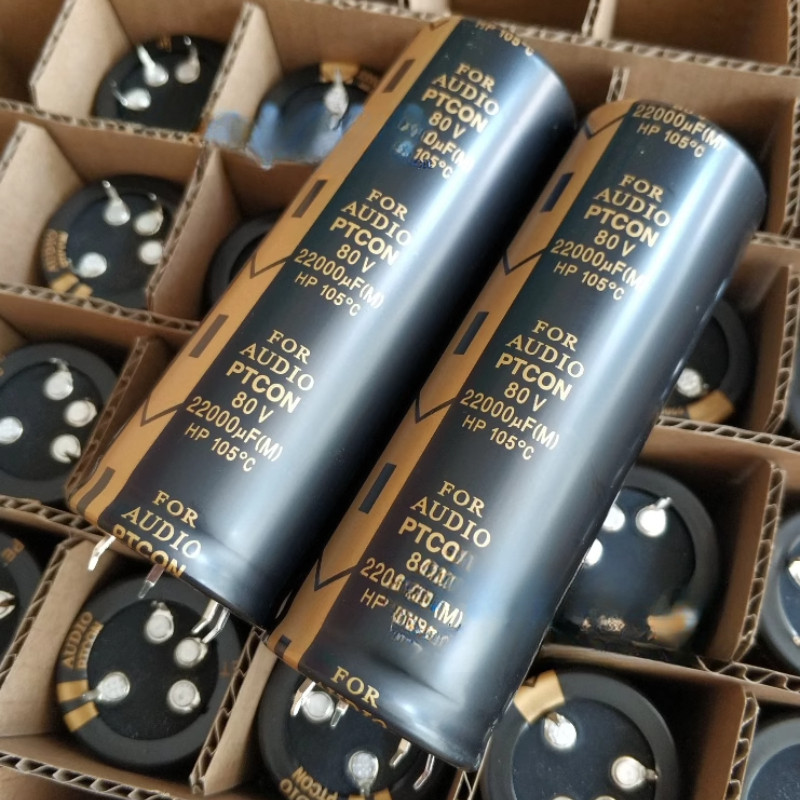 80V22000UF 80V 22000UF Gold Audio Power Amplifier ความจุกรอง Capacitor 35x100 มม.