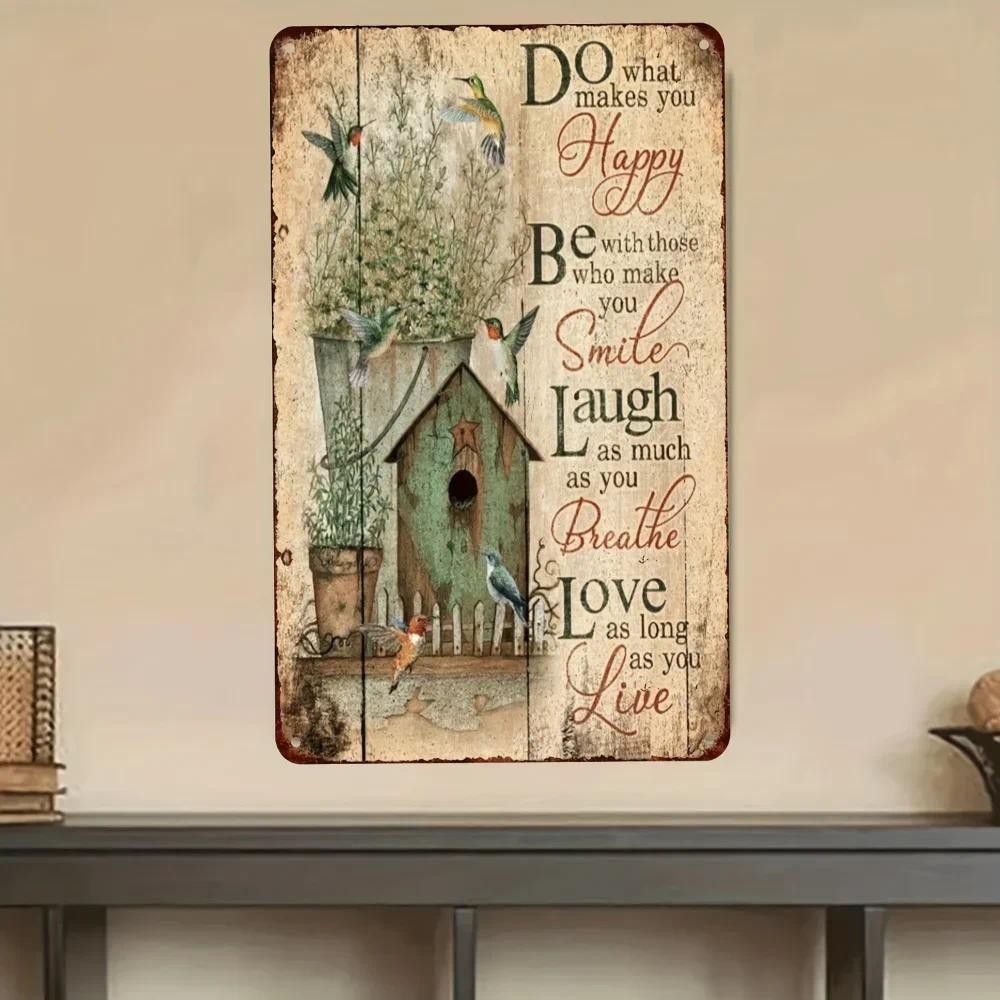 Cifbuy Charming 8x12 20 cm30 cm Gather Here with Grateful Hearts Vintage Metal Sign เหมาะสําหรับตกแต่งห้อง