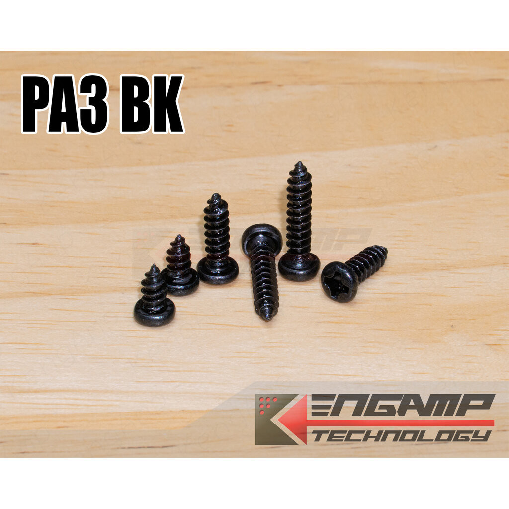 (สินค้ามีตัวเลือก) [NUT] PA3 BLK น๊อตหัวกลมแฉก เกลียวปล่อยขนาด M3 (3mm)