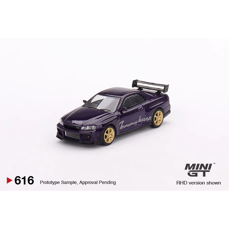 Minigt 1: 64 Nissan Skyline GTR R34 Tommykaira RZ รถรุ่น 616
