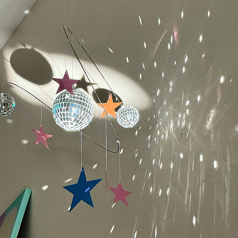 Creative Cosmic Planet จี้ Diy Wind Chimes วัสดุแพคเกจตกแต่งเพดานห้อง