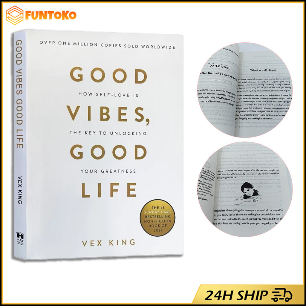 สินค้ามีคุณภาพ Good Vibes, Good Life by Vex Kingหนังสือเพื่อพัฒนาตนเอง หนังสือภาษาอังกฤษ