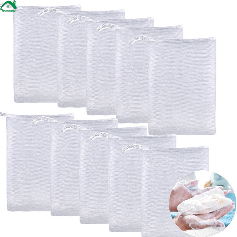 1/3/5 ชิ้นสบู่ทําความสะอาดผิวหน้า Drawstring Foaming ถุงตาข่าย - Facial Care ทําความสะอาด Assistant Tool - แขวนสบู่ Bubble Net - Exfoliating Body Wash Net Bag - อุปกรณ์ในห้องน้ํา