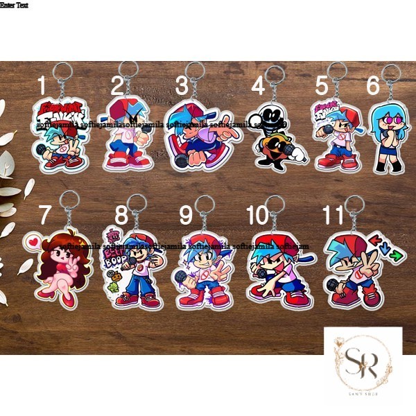 พวงกุญแจ Friday night funkin มีให้เลือกหลายแบบ