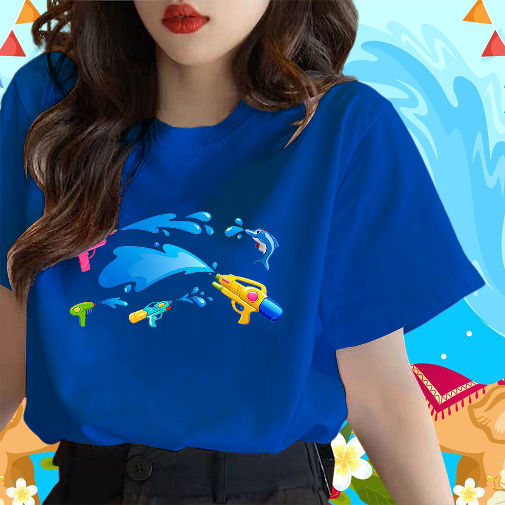 🍝 HOT ใหม่ เสื้อสงกรานต์ SONGKRAN Festival T-shirt ผ้าCotton  ใส่ได้ ทั้ง ชาย ใส่สบาย ไม่หด ไม่ย้ โอ