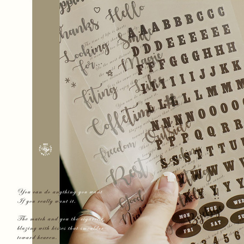 สติ๊กเกอร์  โพสอิท กระดาษโน๊ต วัสดุกันน้ำ แพ็คละ 12 แผ่น  สติ๊กเกอร์ตัวอักษรมัลติฟังก์ชั่น  ศิลปะ แบบอักษร สติ๊กเกอร์ - รูปที่ 2