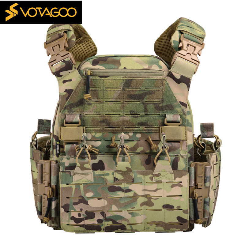 ชุดเกราะทหาร VOTAGOO GBRS LBT V2 น้ำหนักเบา ลายพรางทหาร ชุดเกราะป้องกันแบบปลดเร็ว สำหรับกิจกรรมกลางแ