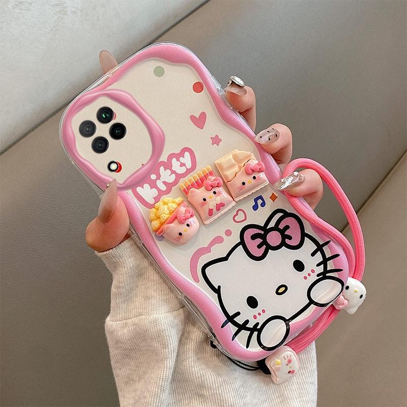 SAMSUNG 3DปลอกสําหรับSamsung Galaxy A22 4G SM-A225Fปลอกการ์ตูนน่ารัก3Dฝาครอบป้องกันTPUกันกระแทกlanya