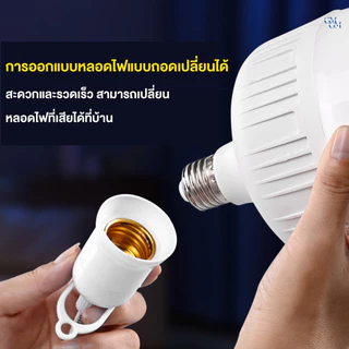 หลอดไฟ LED พร้อมขั้วสายไฟ E27 35W 45W 55W 65W 85W แสงขาว 6500K ใช้ไฟบ้าน 220V สำหรับบ้าน ร้านค้า และโกดัง