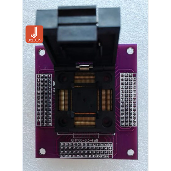 TQFP, LQFP, ซ็อกเก็ตเตา QFP100, SMT32 ไมโครคอมพิวเตอร์ชิปเดียว MCU ฝาครอบพลิกอ่าน/ซ็อกเก็ตการเขียนโปรแกรมเขียน, ทดสอบอุปกรณ์ติดตั้ง