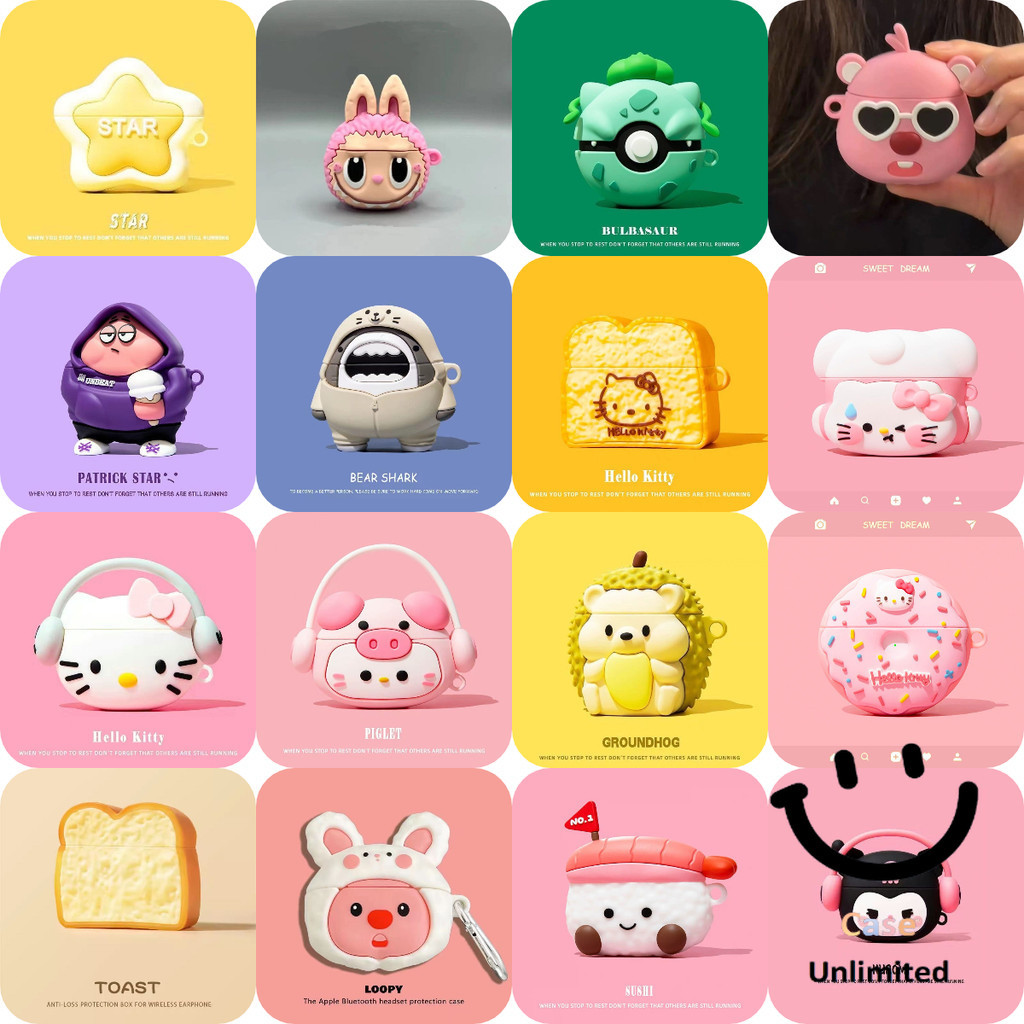 สําหรับ เหมาะQPLUS Stereo BT24 เคส Case สําหรับ QPLUS สเตอริโอ BT24 หูฟังซิลิโคนบุคลิกภาพการ์ตูนเม่น