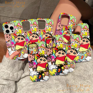 ส่งจากไทย เคสไอโฟน15 การ์ตูนชินจัง เคสลายลิ้นจี่ใช้กับIPhone11 12 13 14 15 16 Pro PROMAX 7/8PLUS X/XR/XS/XSMAX กันกระแทก
