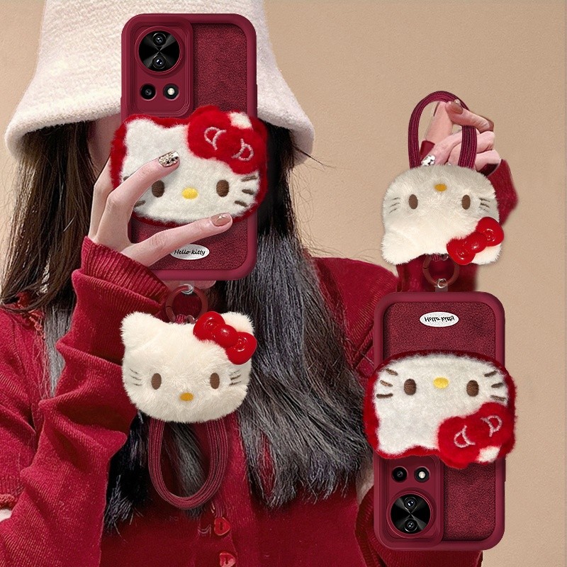 [508] เหมาะสําหรับ Huawei nova13 เคสโทรศัพท์ nova12/7se Glory 200/100 ตุ๊กตาแมวตุ๊กตา Lanyard Glory 