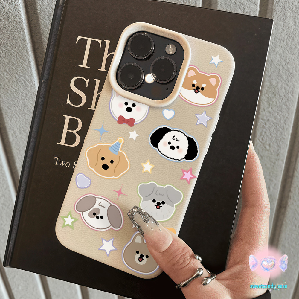 🌹จัดส่งในพื้นที่🌹เคสเหมือนเปลือกลิ้นจี่ ลูกสุนัขชนิดต่าง ๆ น่ารัก สําหรับIPhone16 15 14 13 7 8plus Pro Promax XR XS