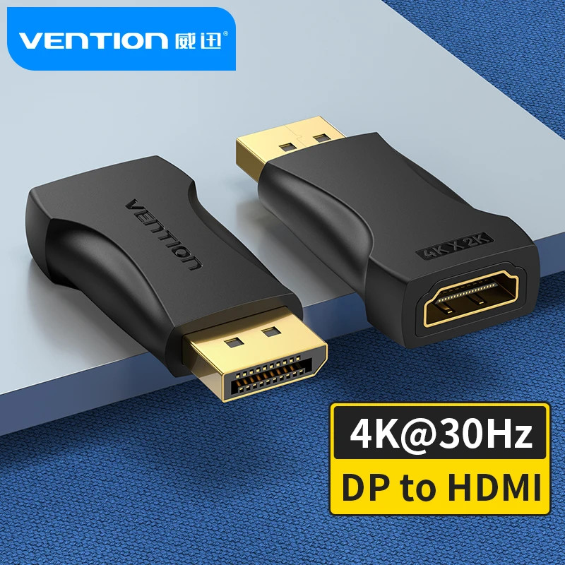 Vention อะแดปเตอร์ DP เป็น HDMI 4K30Hz Display Port ตัวแปลงชายเป็น HDMI หญิง