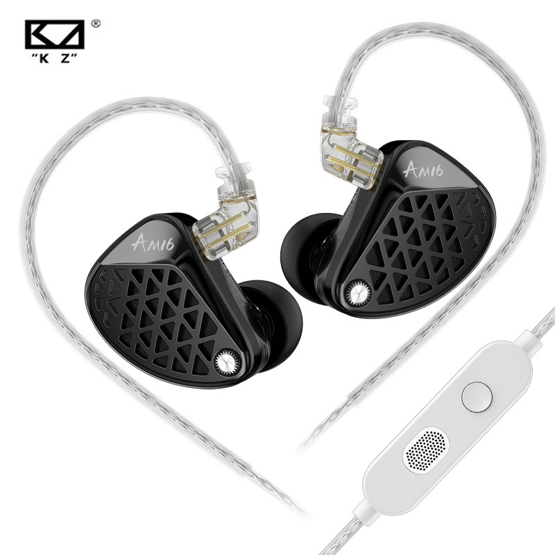 KZ AM16 หูฟังแบบมีสาย 16 ไดร์เวอร์ Balanced Armature Hi-Res In-Ear HIFI Monitor หูฟัง Lossless หูฟัง