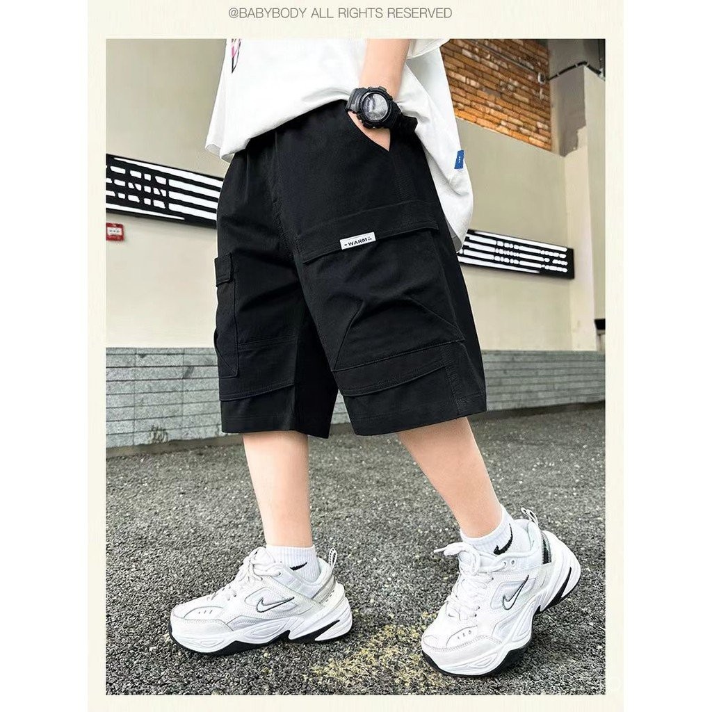 กางเกงขาสั้นเด็กชายลายการ์ตูนกระต่ายดิสนีย์ กางเกงขาสั้นความยาวระดับเข่าสำหรับฤดูร้อน กางเกงขาสั้นลำลองสไตล์สปอร์ตสำหรับเด็กชาย รุ่น LMNF - รูปที่ 2