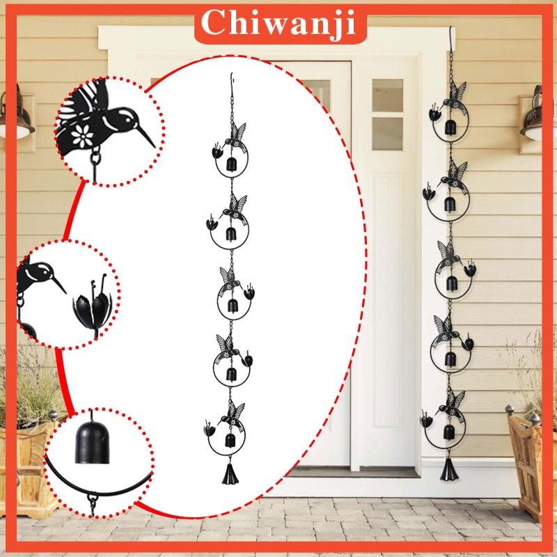 [เท่าไหร่] โซ่ฝน Hummingbird Windchime 4.2 ฟุตโลหะ Wind Bell นักดําน้ําน้ําสําหรับ Courtyard House Gutter ด้านนอกชายคาระบายน้ํา