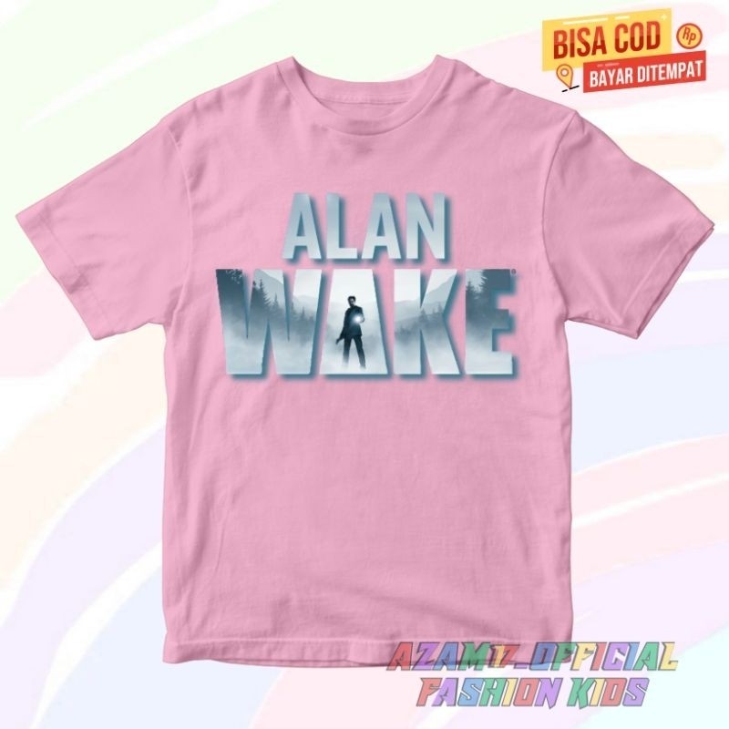 HOT👕 เสื้อยืดเด็ก ALAN WAKE CHILDRENS CLOTHES ฟรีชื่อ / เกม ALAN WAKE CHILDRENS TSHIRT เสื้อยืด 100-