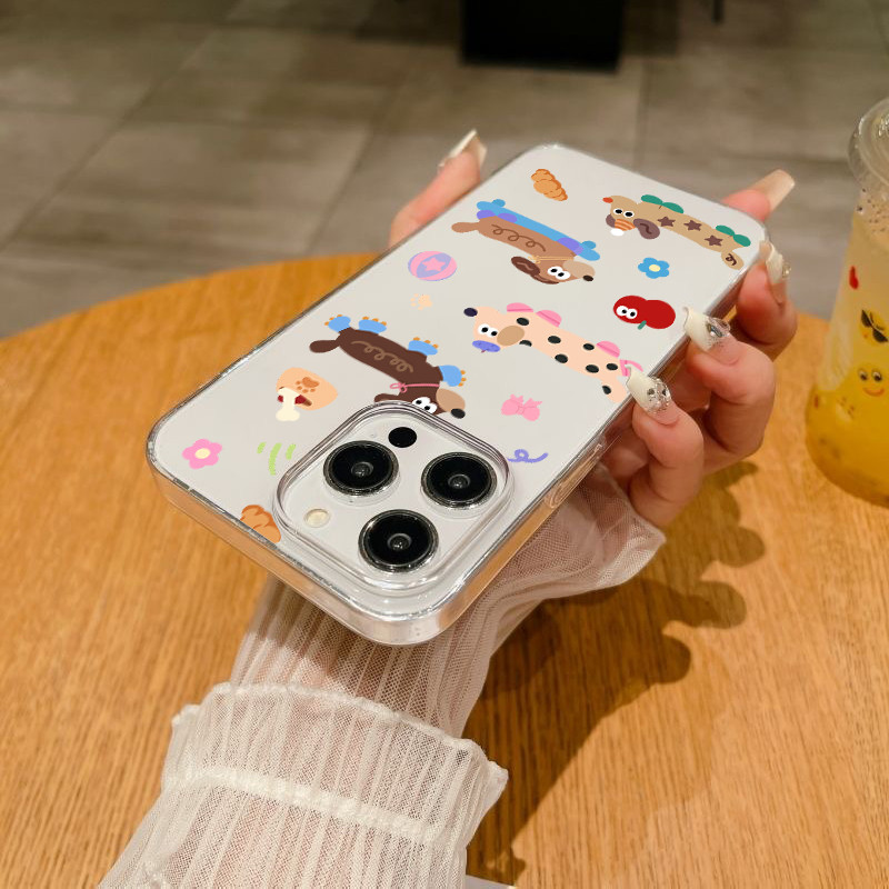 🍄SUN🍄เคสใสขอบแข็งใสบางเฉียบสูงสำหรับมือถือไอโฟน 11 12 13 14 15 16 PRO MAX XR XSMAX 7/8PLUS XS 14 15 16 PLUS #073 - รูปที่ 2