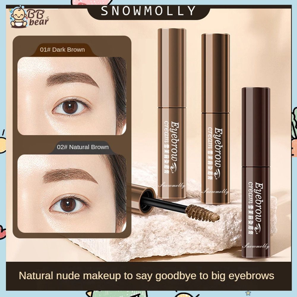 ครีมเขียนคิ้ว Snow Jasmine Colored EyebrowOintment เครื่องสำอางกันน้ำ ไม่ทำให้สีซีดจางง่าย ครีมย้อมคิ้วสีอ่อน สีธรรมชาติ
