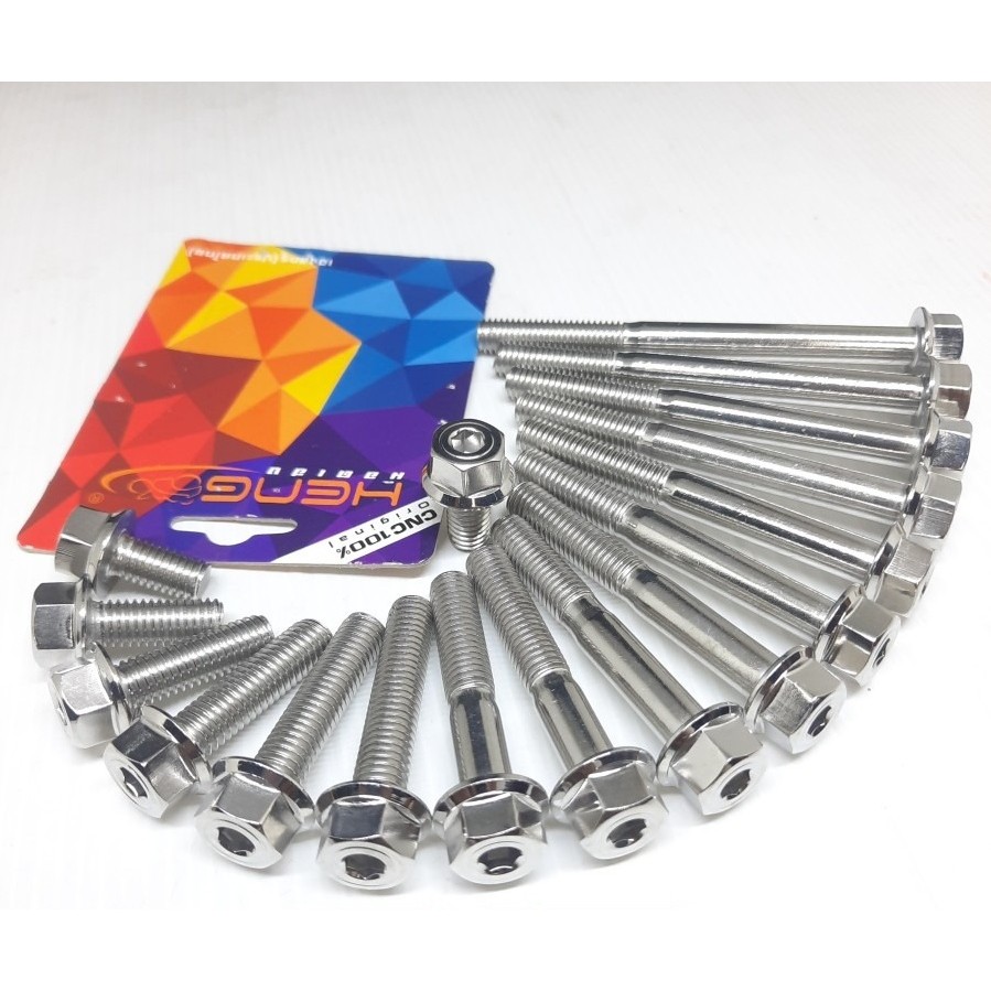 Bolt 12 Probolt M8 สแตนเลสเรียบ Original HENG Thailand