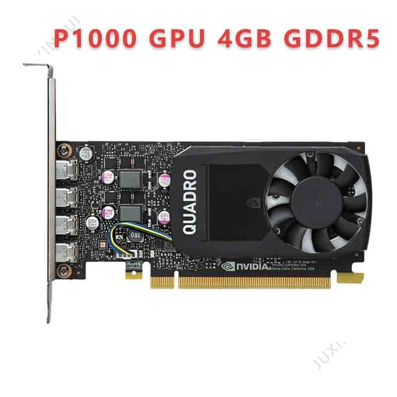95%ใหม่ ประกอบ Nvidia Quadro P1000 4GB DDR5 Professional GPU ความสูงเต็ม Quadro P1000 4G กราฟิกการ์ด