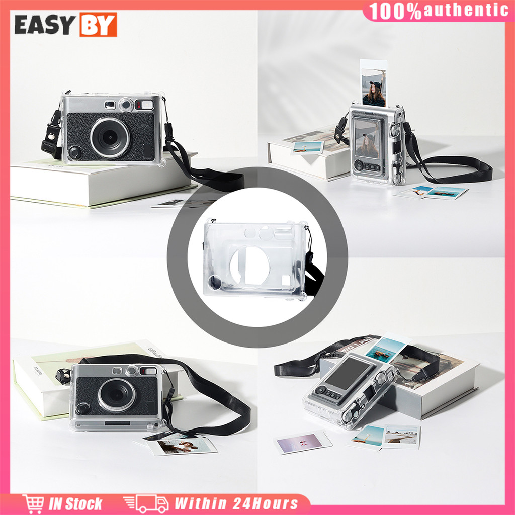 ร้านอยู่กรุงเทพ เคสใส instax mini 11 12 พร้อมสายคล้อง instax mini evo เคส