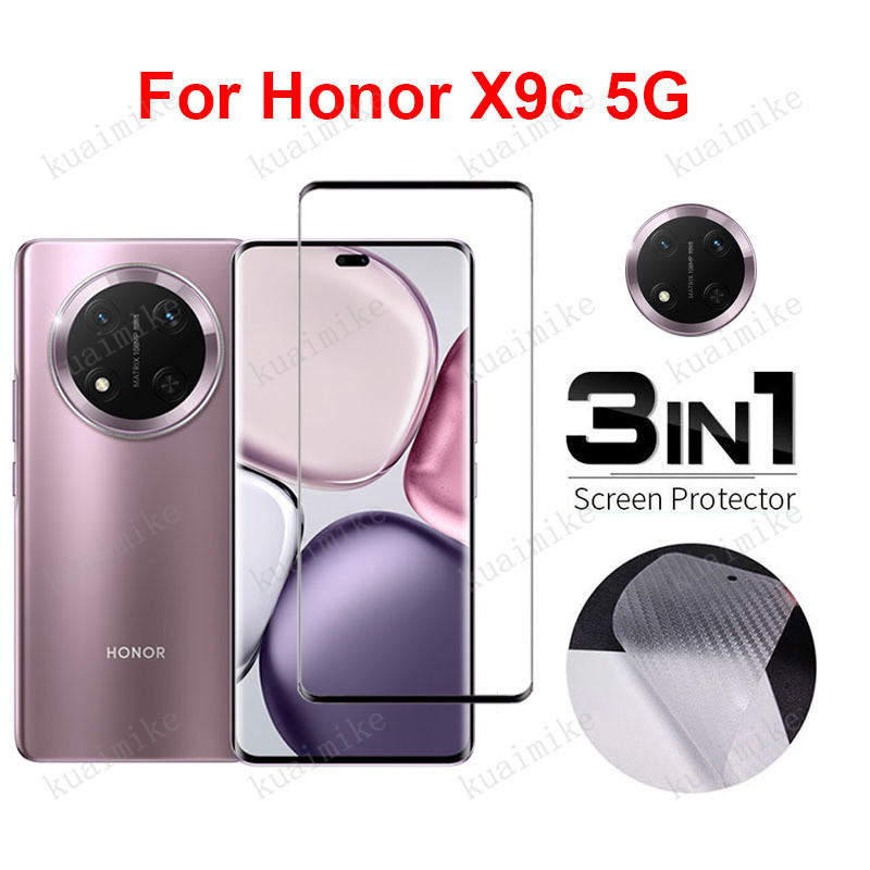 3-in-1 Honor X9c 5G ฟิล์มกระจกนิรภัย HD ป้องกันหน้าจอ Honor X7b X9b X8b X5 Plus X6 X8 X9a X8a X7a X6