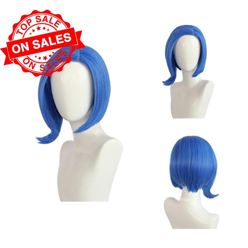 Inside Out Sadness Blue Wig บทบาทเล่น Sadness Blue Wigs ผม R2t5
