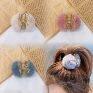 กิ๊บติดผมลูกขนน้อยน่ารักคลิปหน้าม้ากระต่ายคลิปหางม้าคลิปเชอร…