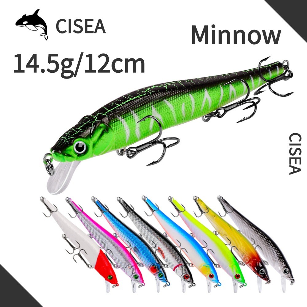 CISEA F20 minnow 11.94cm 14.47g เหยื่อจิ๊ก เหยื่อยาง ปลา เหยื่อ lure mino