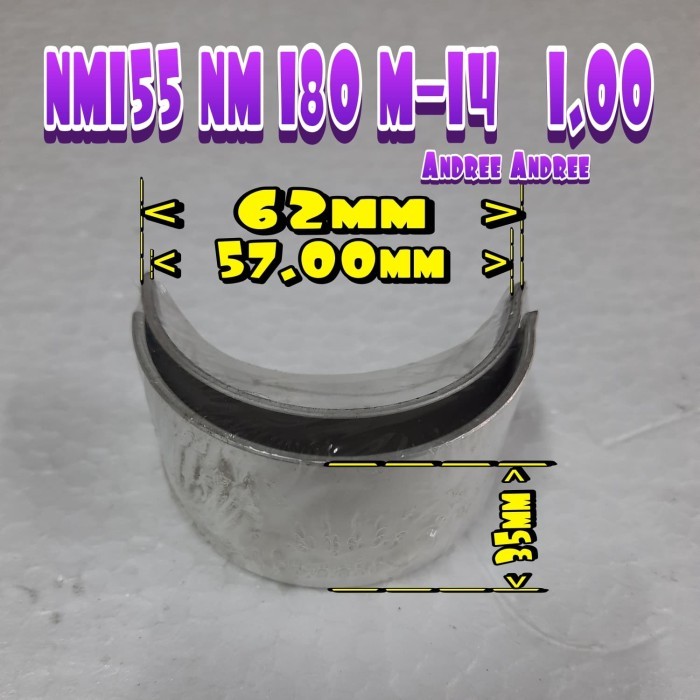 NM155 NM180 M14 ขนาด 1.00 CPM Crank Pin โลหะ NM-155 NM-180 M-14 - 100