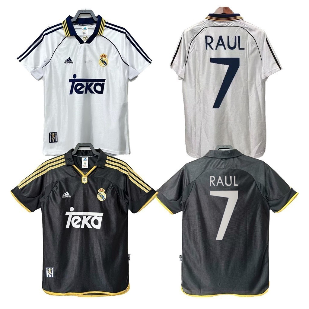 S-xxl Retro Issue 99/00 Real Madrid Home and Away Leisure Breathable เสื้อฟุตบอลแขนสั้น AAA +