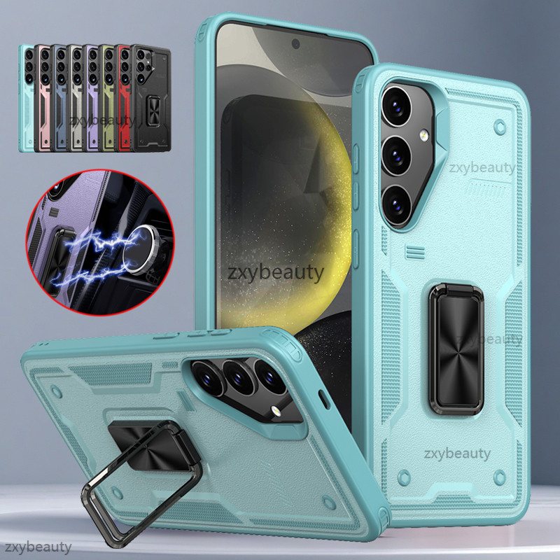 SAMSUNG เกราะปลอกสําหรับsamsung Galaxy A16 A55 A35 5G 2024 กรณีกันกระแทกแม่เหล็กผู้ถือแหวนรถยนต์สําห