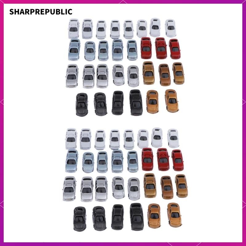 [SHARPREPUBLIC] โมเดลรถยนต์ สเกล 1:200 Z ขนาดเล็ก 60 แพ็ค 30 ชิ้นวัสดุการผลิต Sandbox DIY รุ่นอาคารวัสดุสิ้นเปลืองรถยนต์พลาสติก -1/200 รถพลาสติก
