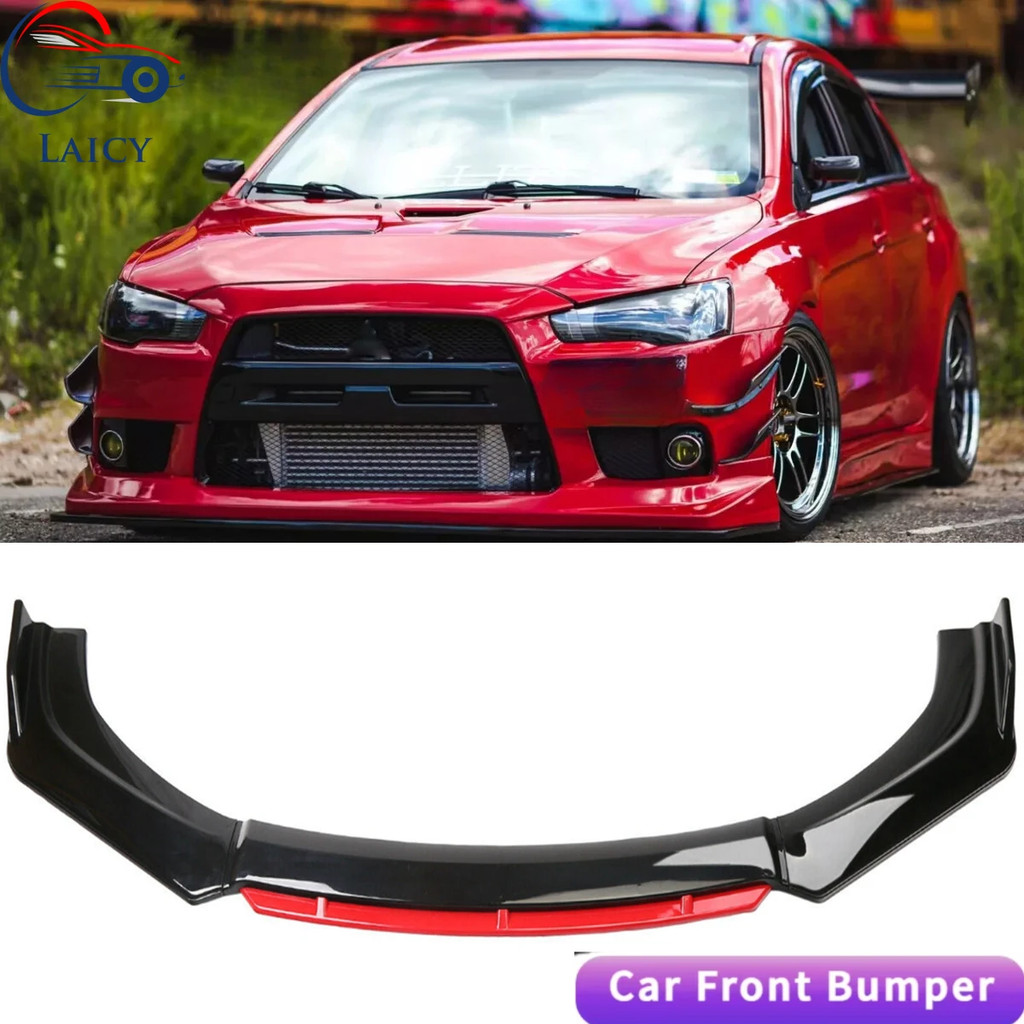 Licy สําหรับ Mitsubishi Lancer 08-15 EVO X รถกันชนหน้า Lip Chin สปอยเลอร์ Splitter Diffuser Body Kit Trim Air Dam Splitter ฝาครอบ