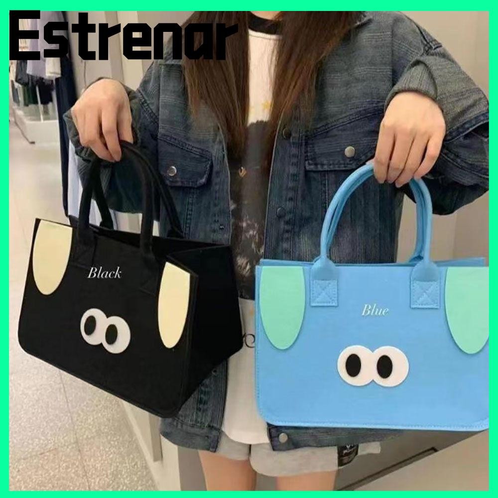 Estrenar กระเป๋าช้อปปิ้ง 1 ชิ้น, กระเป๋าถือกระเป๋าสะพายข้างตาน่ารัก Felt Tote Bag, ถุงของขวัญReusable กระเป๋าสะพายความจุขนาดใหญ่