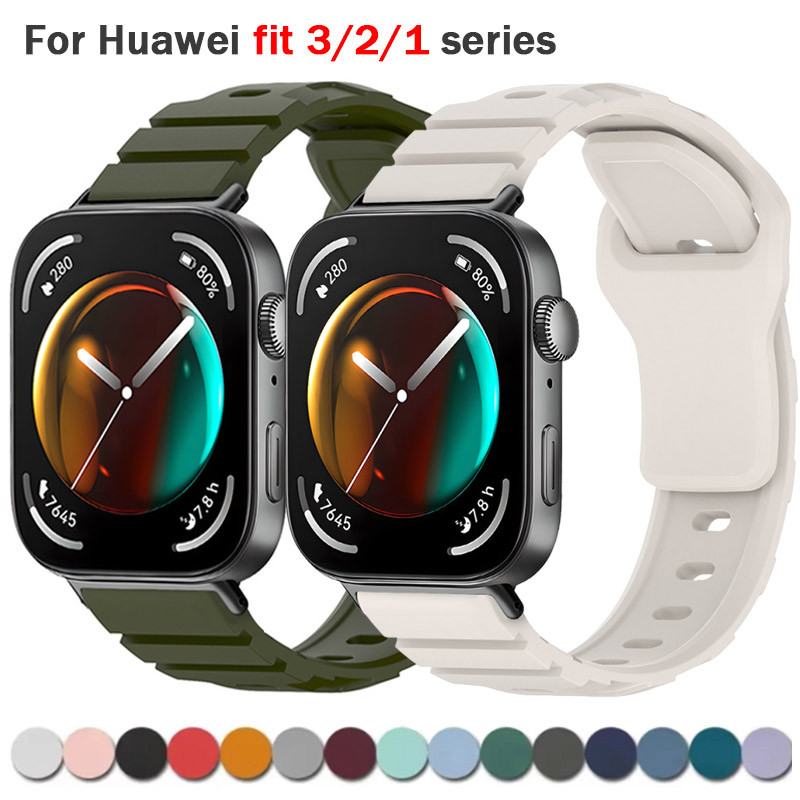 ใหม่กีฬาสําหรับ Huawei นาฬิกา fit 3 สายซิลิโคนสําหรับ Huawei นาฬิกา fit 2 1 smartwatch สายนาฬิกาอุปกรณ์เสริม